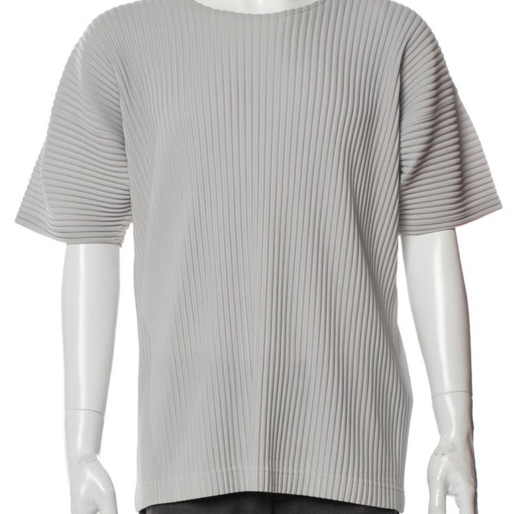 Maniere De Voir Light Gray Ribbed Tee